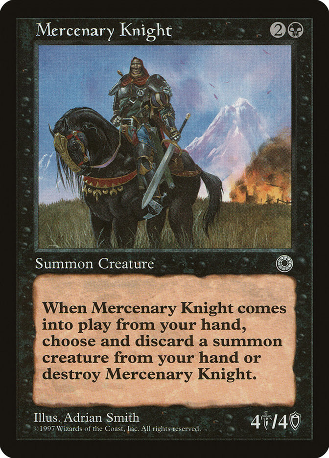 Mercenary Knight [Portal] | Golgari Games