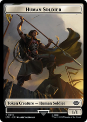 Human Soldier (0015) // Food (0022) Double-Sided Token (Surge Foil) [The Lord of the Rings: Tales of Middle-Earth Tokens] | Local Legends