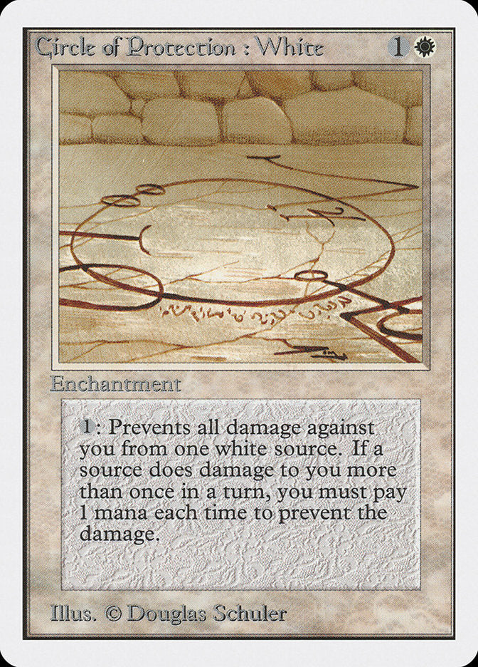 Circle of Protection: White [Unlimited Edition] | Golgari Games