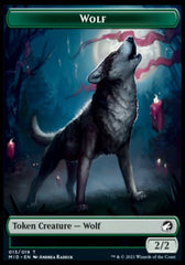 Wolf // Spirit Double-sided Token [Innistrad: Midnight Hunt Tokens] | Local Legends