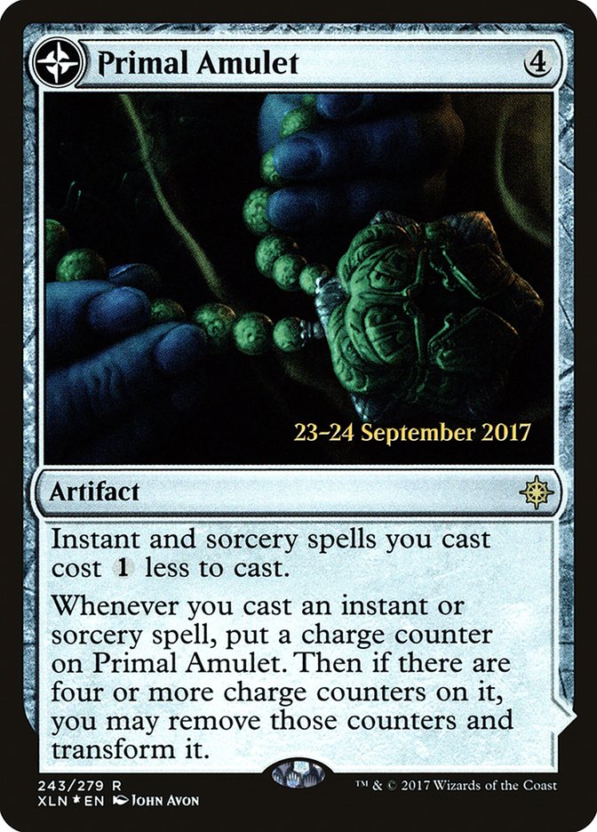 Primal Amulet // Primal Wellspring [Ixalan Prerelease Promos] | Local Legends