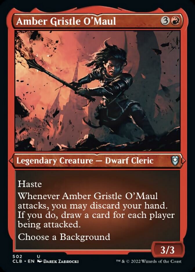 Amber Gristle O'Maul (Foil Etched) [Commander Legends: Battle for Baldur's Gate] | Golgari Games