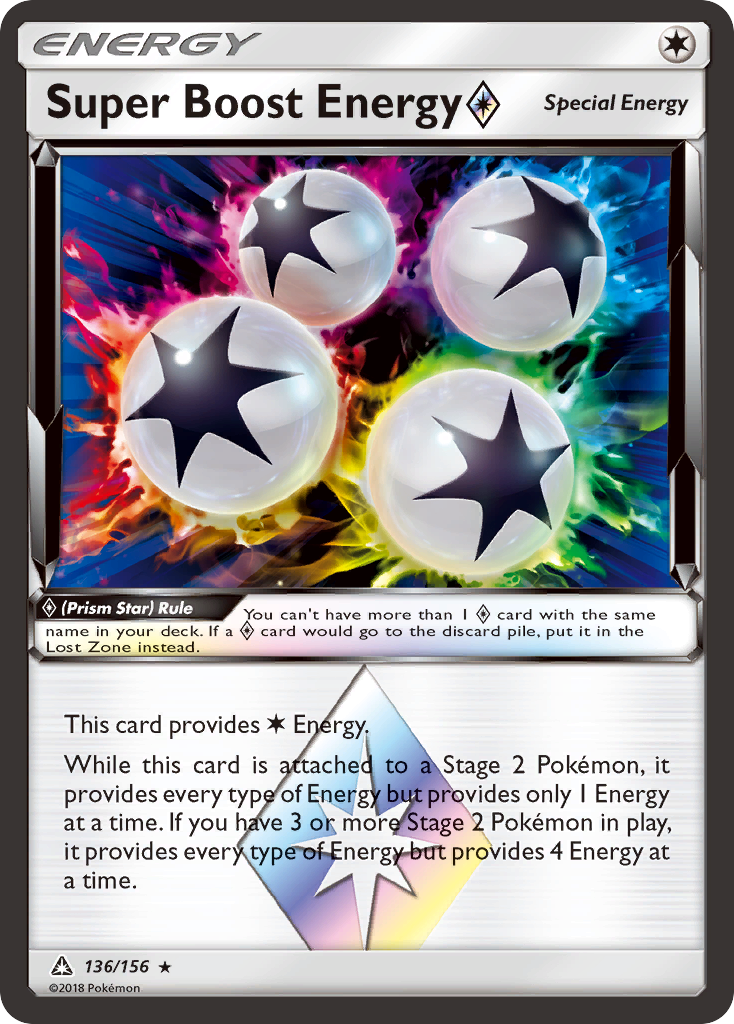 Super Boost Energy (136/156) (Prism Star) [Sun & Moon: Ultra Prism] | Golgari Games