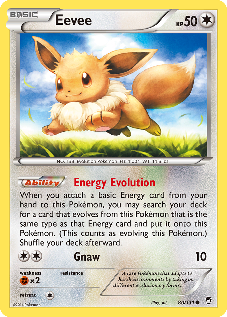 Eevee (80/111) [XY: Furious Fists] | Golgari Games