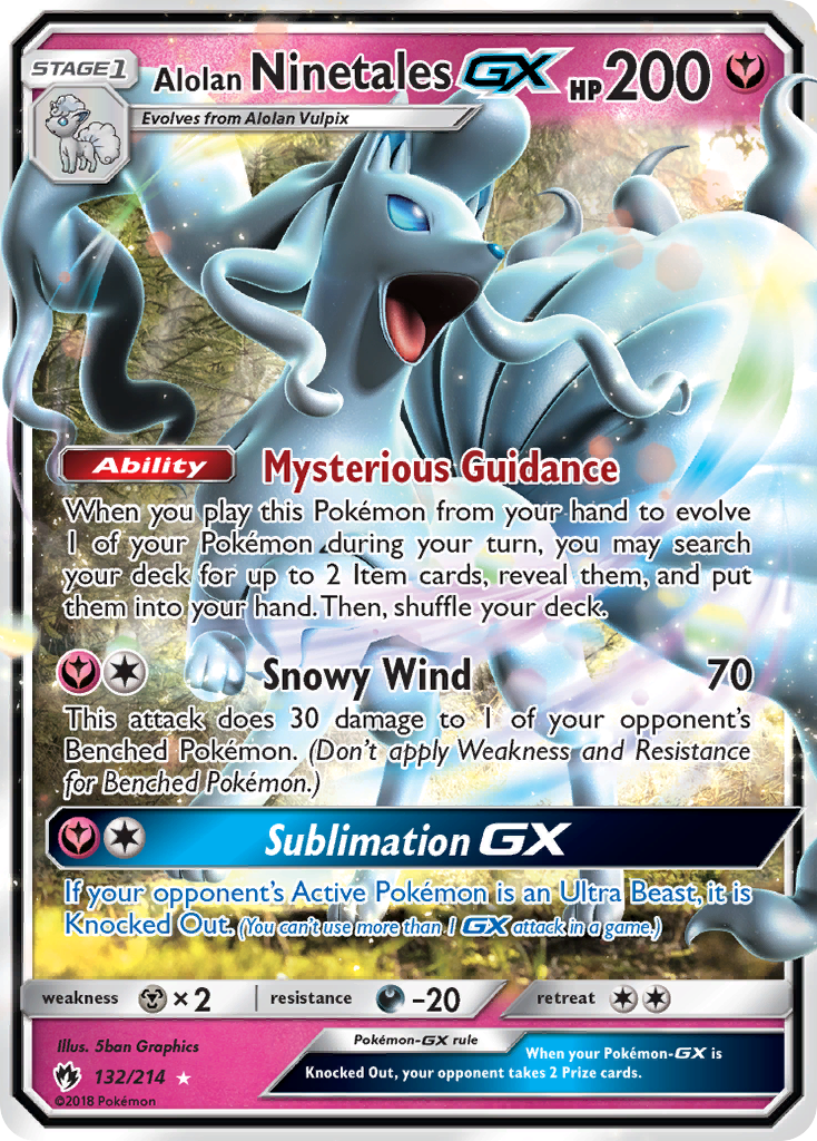 Alolan Ninetales GX (132/214) [Sun & Moon: Lost Thunder] | Golgari Games