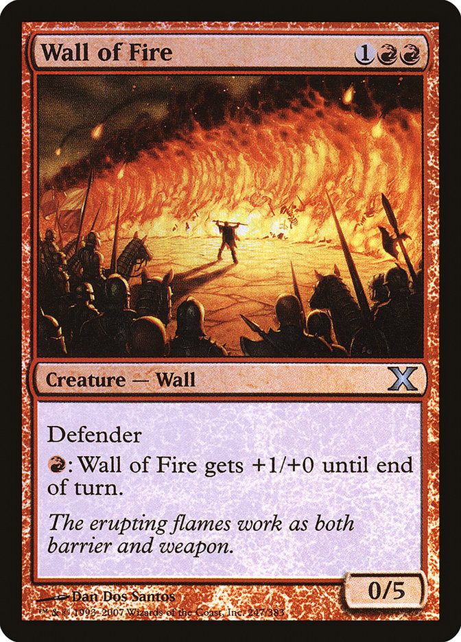 Wall of Fire (Premium Foil) [Tenth Edition] | Local Legends