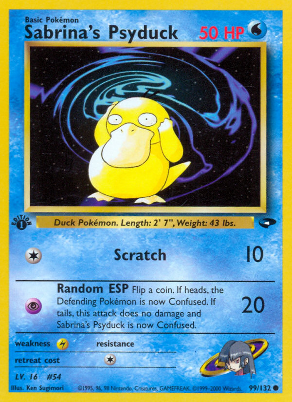 Sabrina's Psyduck (99/132) [Gym Challenge 1st Edition] | Golgari Games