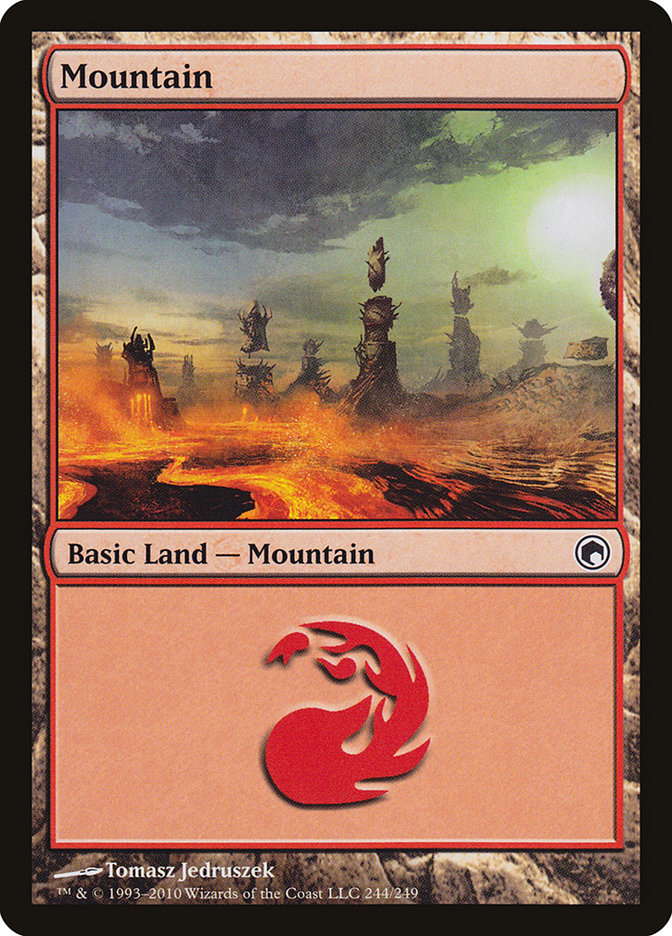 Mountain (244) [Scars of Mirrodin] | Golgari Games