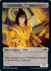 Spirit (002) // Pilot Double-sided Token [Kamigawa: Neon Dynasty Tokens] | Golgari Games