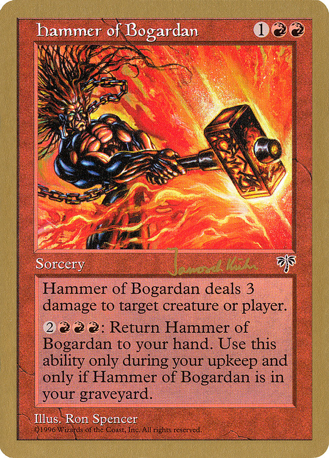 Hammer of Bogardan (Janosch Kuhn) [World Championship Decks 1997] | Golgari Games