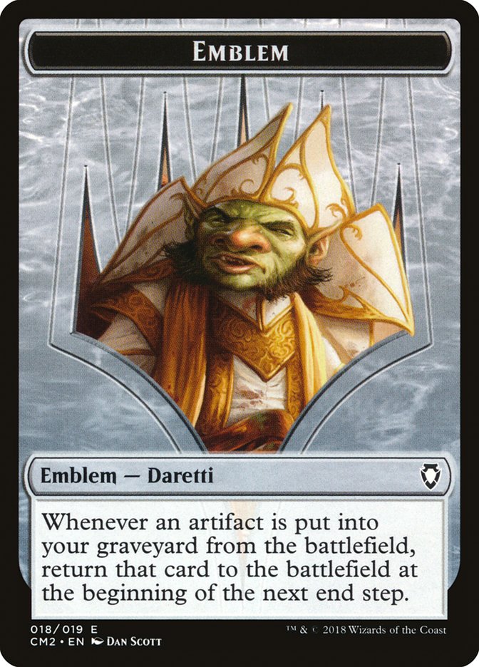 Daretti, Scrap Savant Emblem [Commander Anthology Volume II Tokens] | Golgari Games