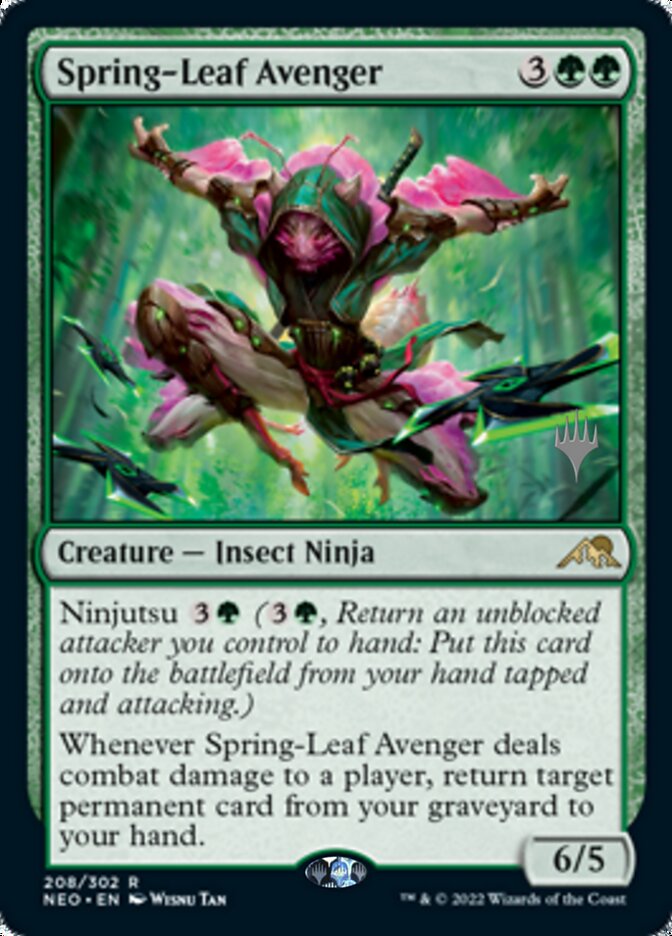 Spring-Leaf Avenger (Promo Pack) [Kamigawa: Neon Dynasty Promos] | Golgari Games