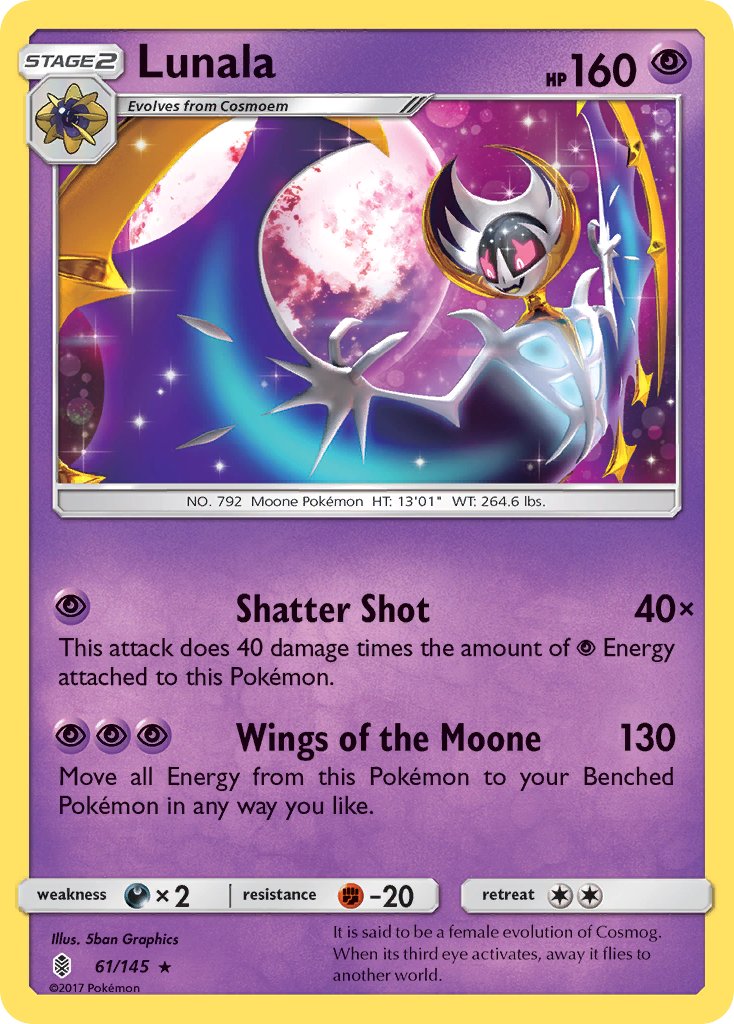 Lunala (61/145) (Theme Deck Exclusive) [Sun & Moon: Guardians Rising] | Golgari Games