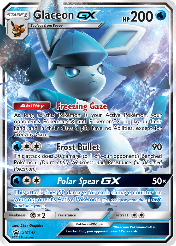 Glaceon GX (SM147) [Sun & Moon: Black Star Promos] | Golgari Games