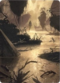 Murkwater Pathway Art Card [Zendikar Rising Art Series] | Golgari Games