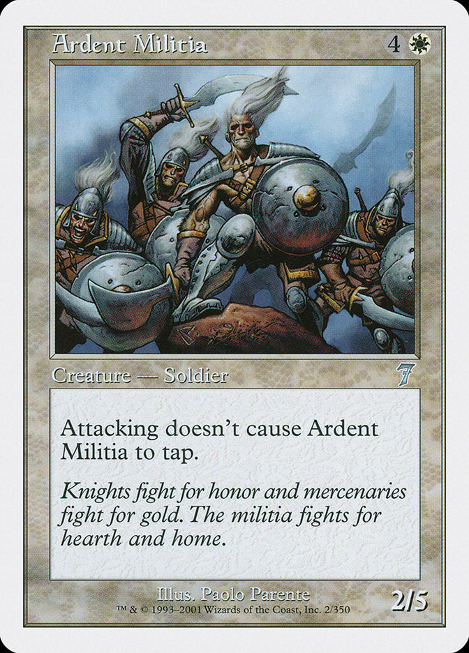 Ardent Militia [Seventh Edition] | Golgari Games