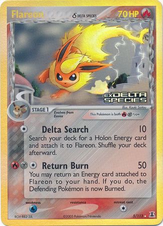 Flareon (5/113) (Delta Species) (Stamped) [EX: Delta Species] | Golgari Games