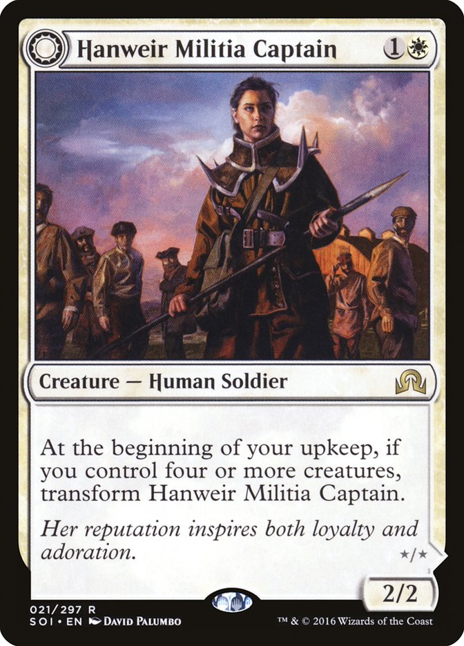 Hanweir Militia Captain // Westvale Cult Leader [Shadows over Innistrad] | Golgari Games