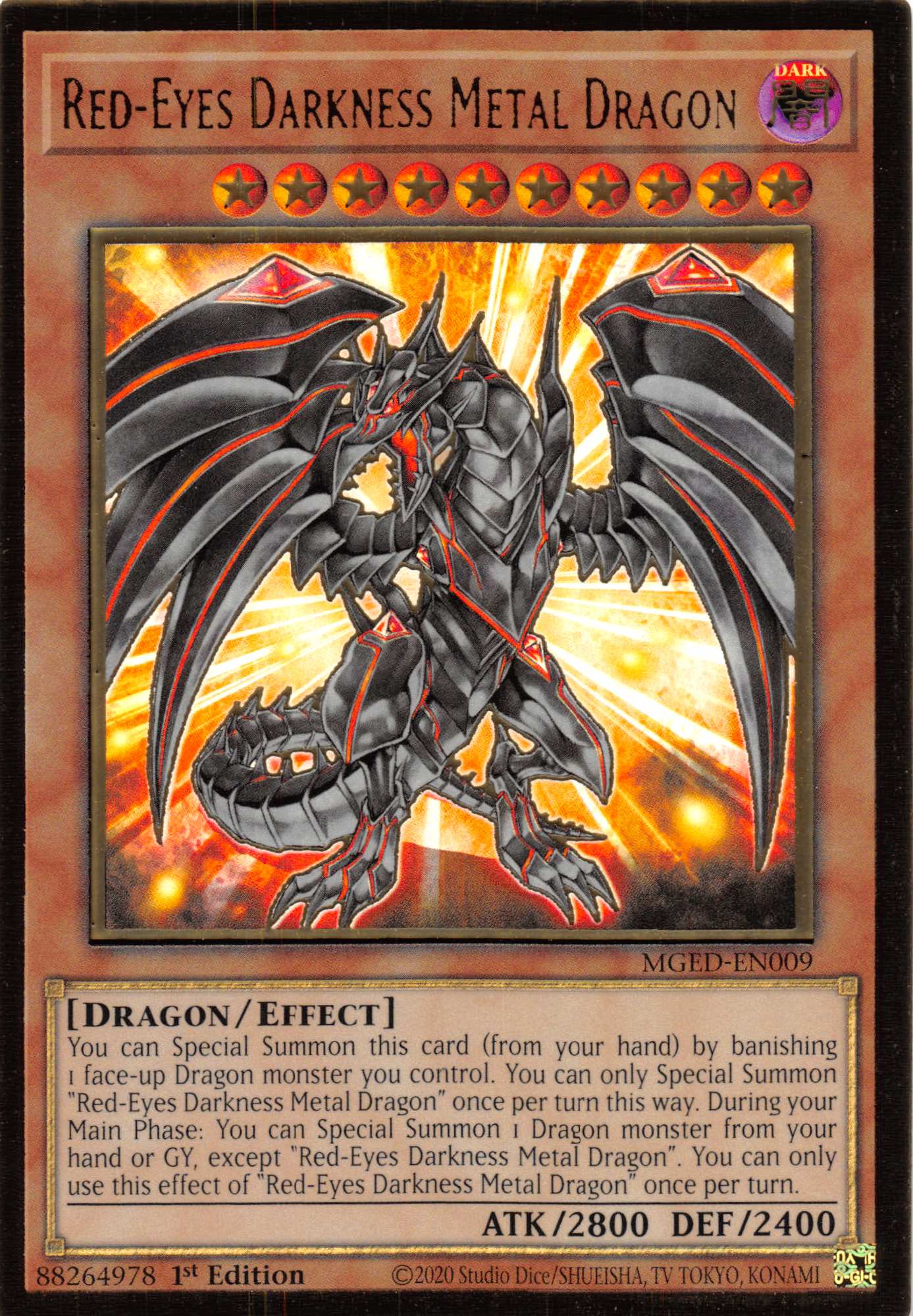 Red-Eyes Darkness Metal Dragon [MGED-EN009] Gold Rare | Golgari Games