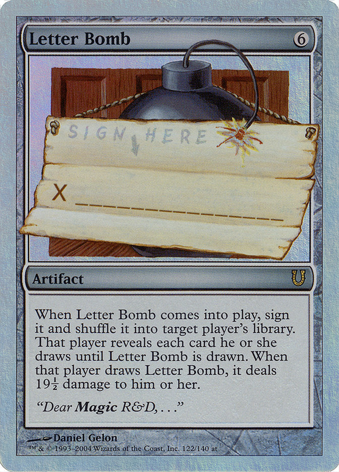 Letter Bomb (Alternate Foil) [Unhinged] | Golgari Games