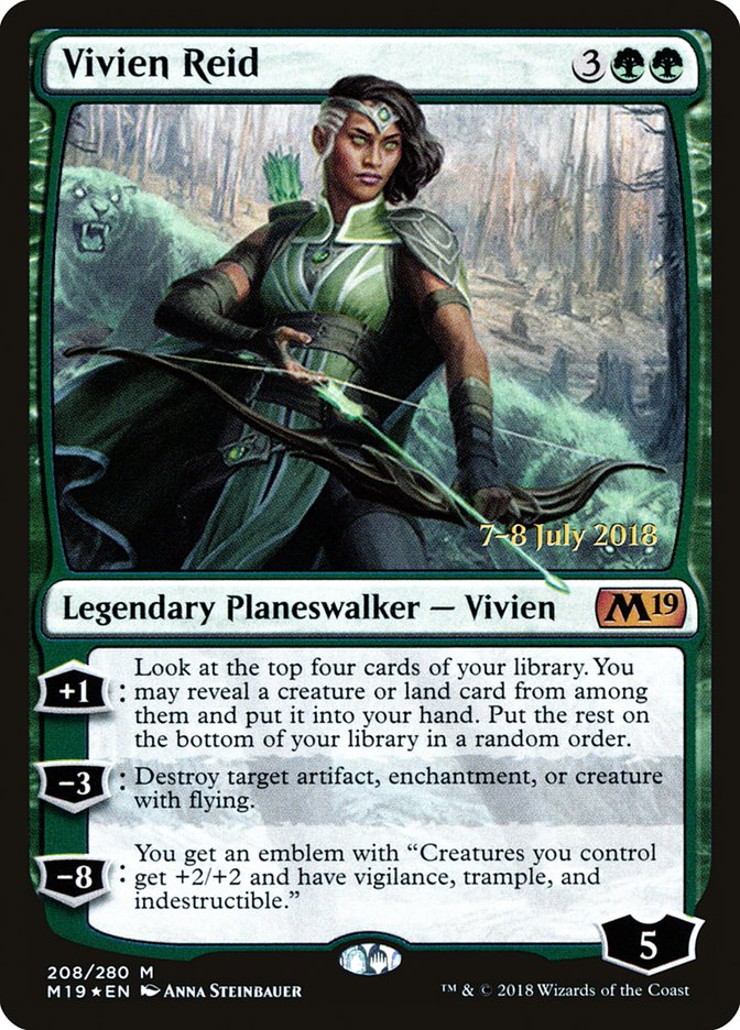 Vivien Reid [Core Set 2019 Prerelease Promos] | Golgari Games