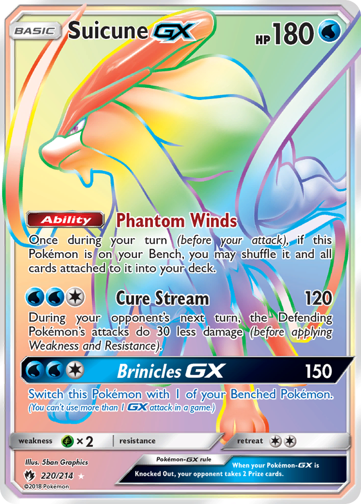 Suicune GX (220/214) [Sun & Moon: Lost Thunder] | Golgari Games