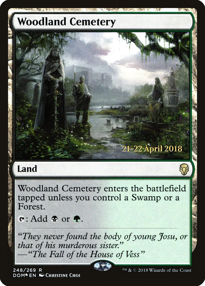 Woodland Cemetery [Dominaria Prerelease Promos] | Golgari Games