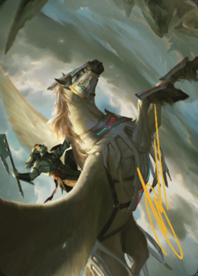 Cleaving Skyrider Art Card (Gold-Stamped Signature) [Dominaria United Art Series] | Local Legends