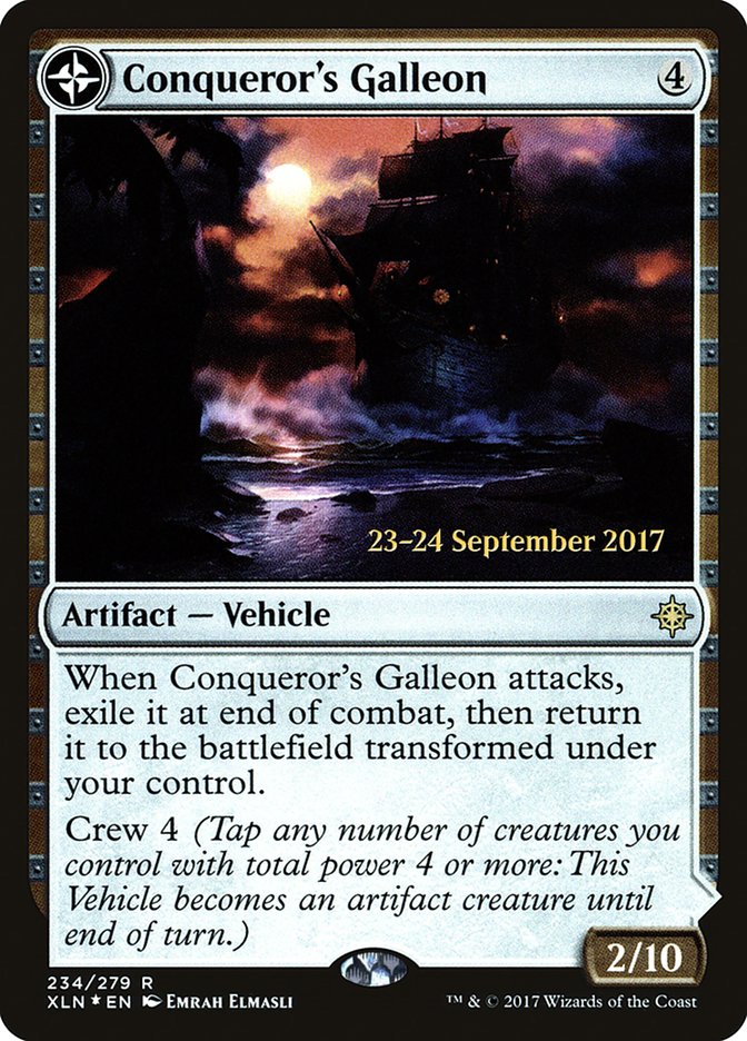 Conqueror's Galleon // Conqueror's Foothold [Ixalan Prerelease Promos] | Local Legends