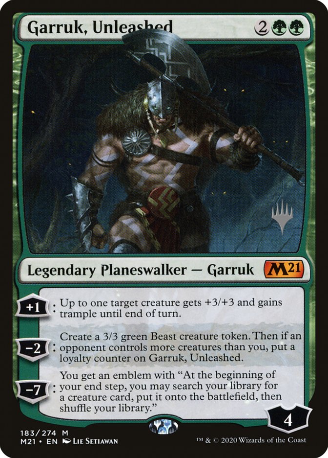 Garruk, Unleashed (Promo Pack) [Core Set 2021 Promos] | Golgari Games