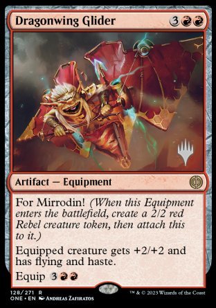 Dragonwing Glider (Promo Pack) [Phyrexia: All Will Be One Promos] | Local Legends