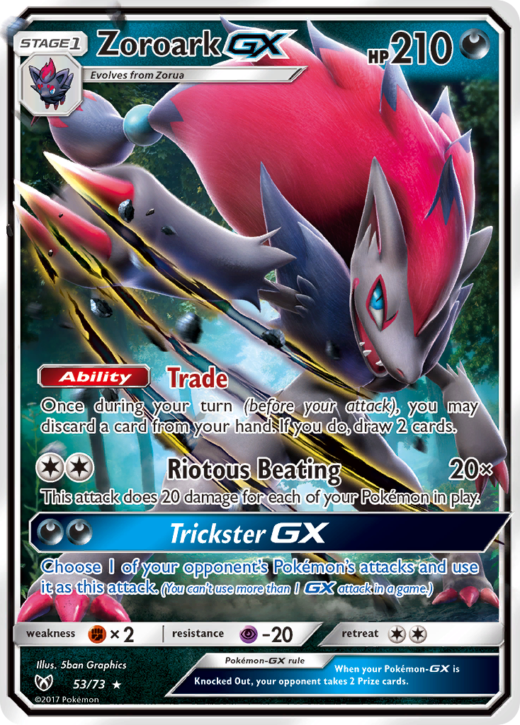 Zoroark GX (53/73) [Sun & Moon: Shining Legends] | Golgari Games