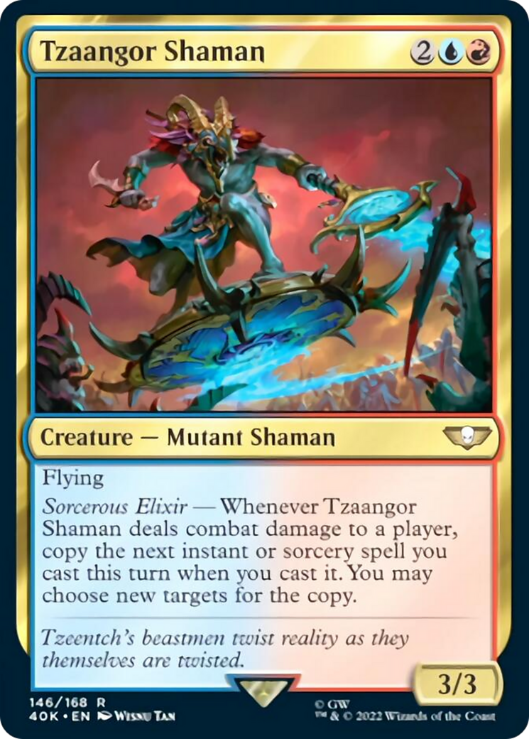 Tzaangor Shaman (Surge Foil) [Universes Beyond: Warhammer 40,000] | Local Legends