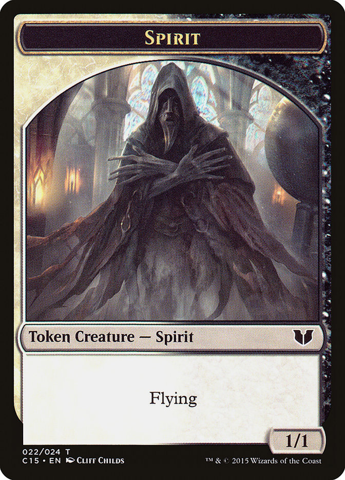 Zombie // Spirit (022) Double-Sided Token [Commander 2015 Tokens] | Golgari Games