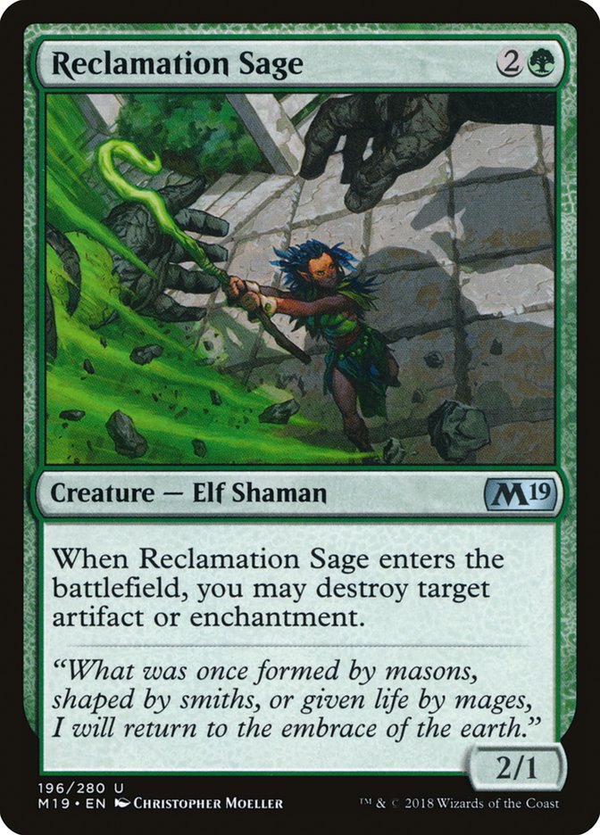 Reclamation Sage [Core Set 2019] | Golgari Games