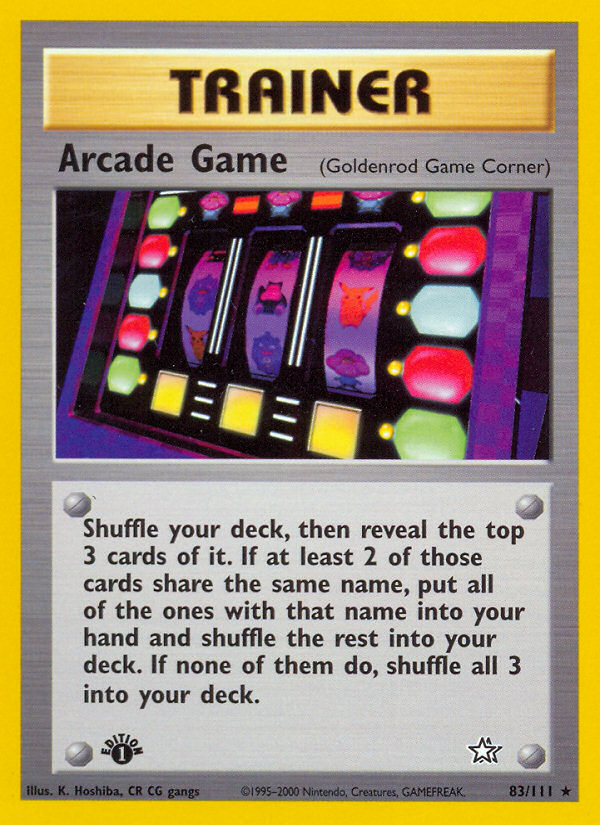 Arcade Game (83/111) [Neo Genesis 1st Edition] | Golgari Games