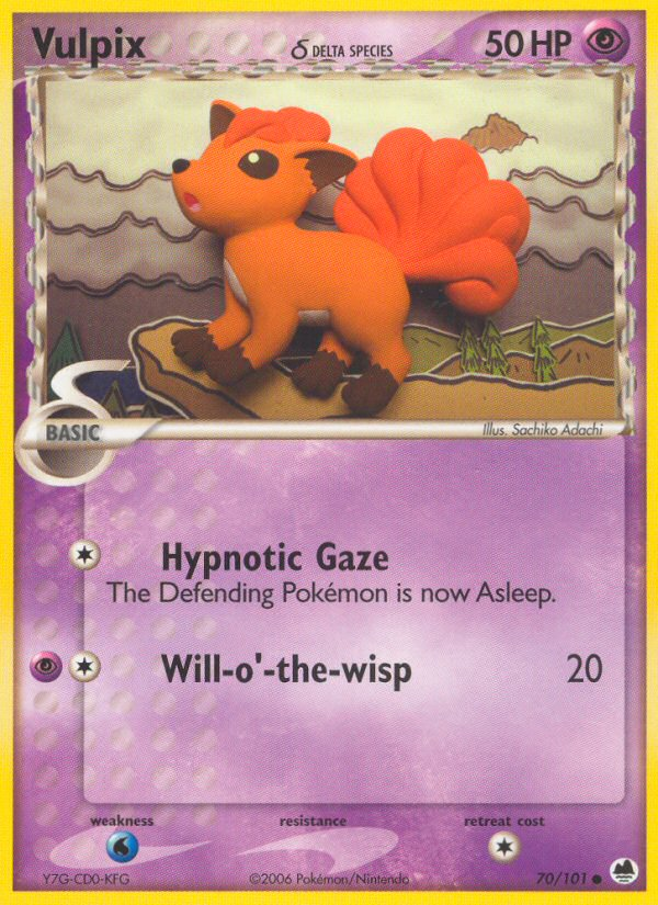 Vulpix (70/101) (Delta Species) [EX: Dragon Frontiers] | Golgari Games