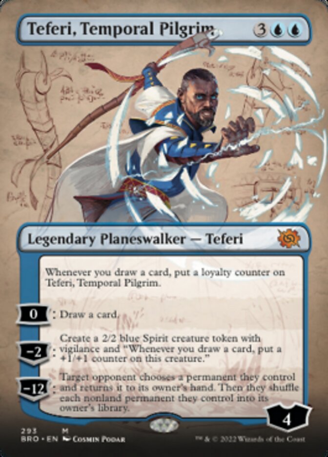 Teferi, Temporal Pilgrim (Borderless Alternate Art) [The Brothers' War] | Golgari Games