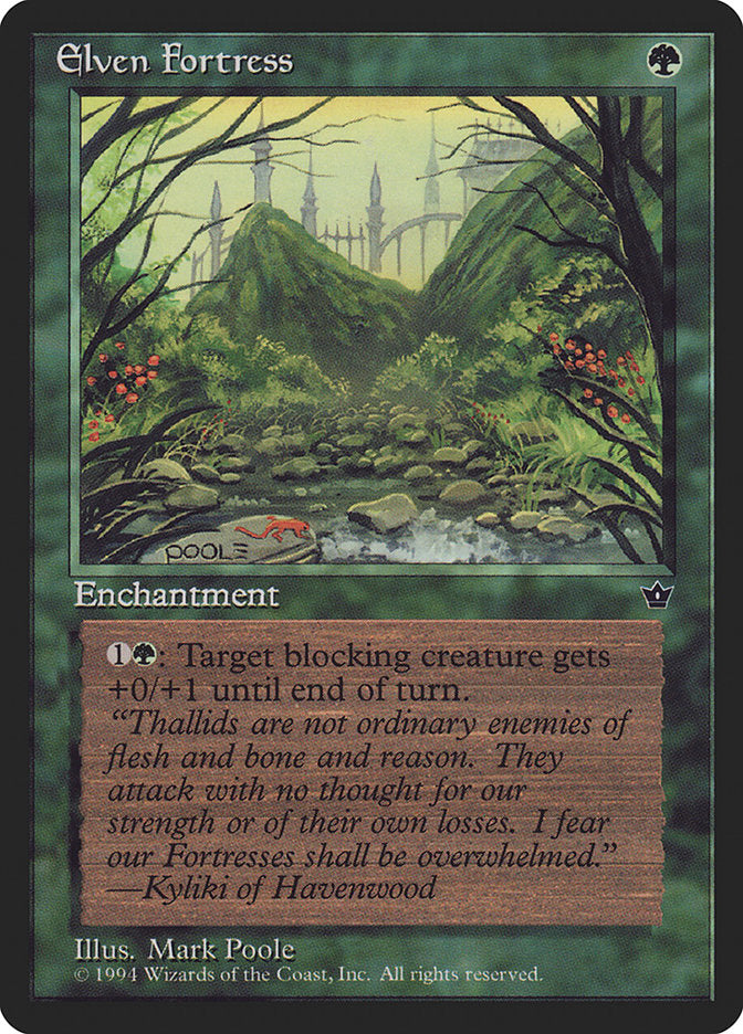 Elven Fortress (Mark Poole) [Fallen Empires] | Local Legends