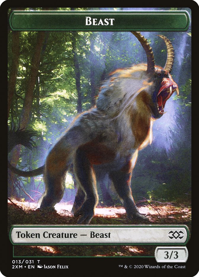 Beast Token [Double Masters Tokens] | Golgari Games