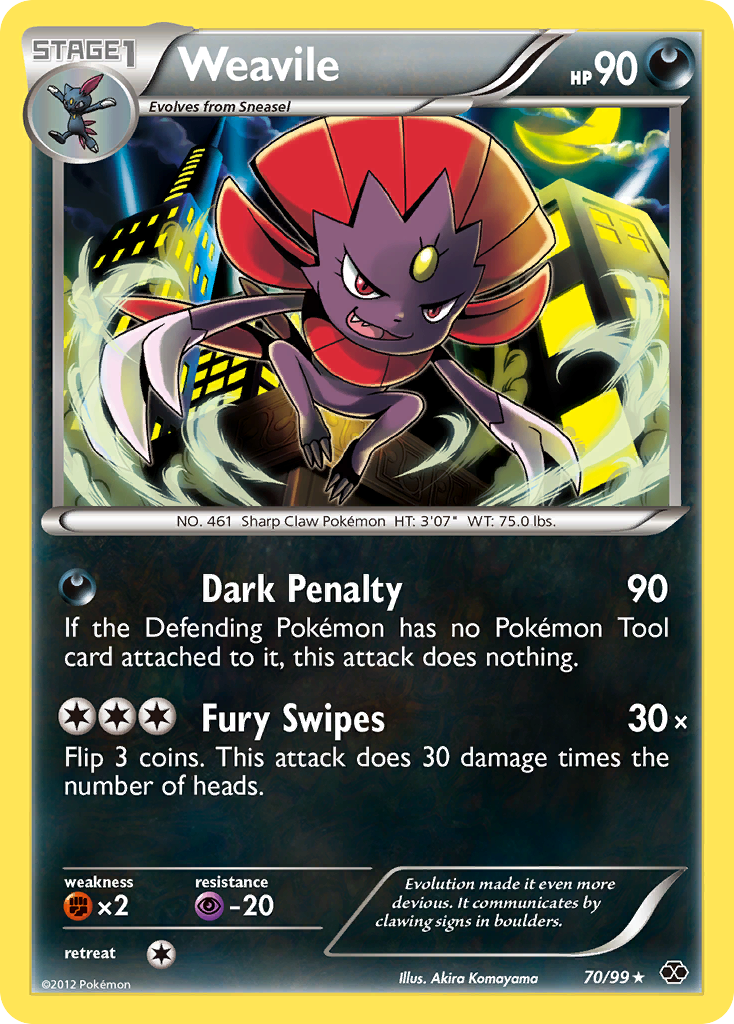 Weavile (70/99) [Black & White: Next Destinies] | Golgari Games