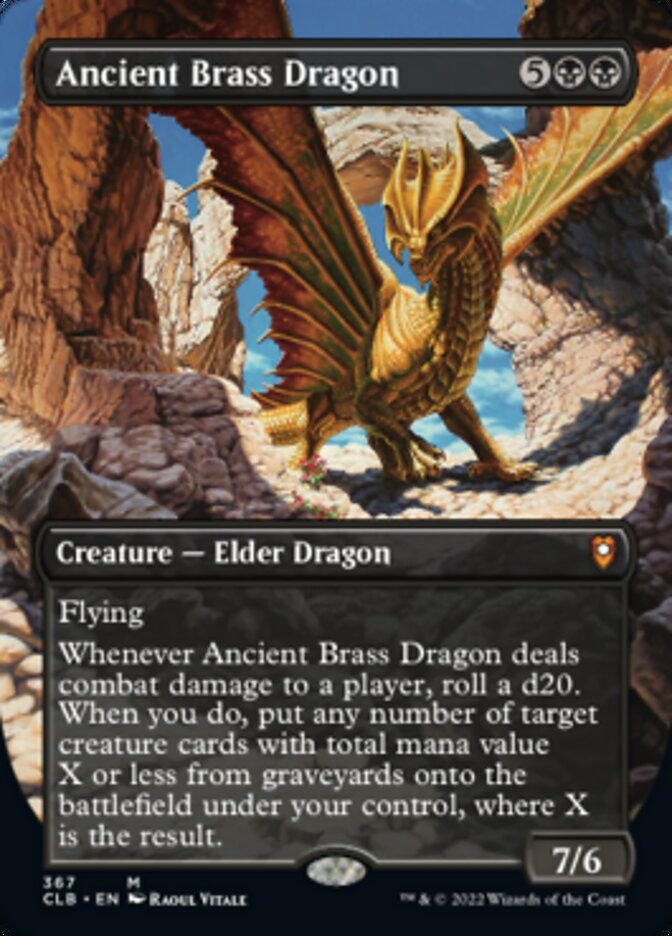 Ancient Brass Dragon (Borderless Alternate Art) [Commander Legends: Battle for Baldur's Gate] | Golgari Games