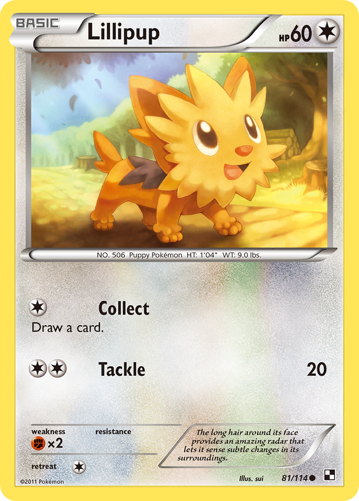 Lillipup (81/114) [Black & White: Base Set] | Golgari Games