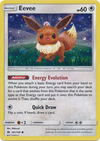 Eevee (101/149) (Cosmos Holo) [Sun & Moon: Base Set] | Golgari Games