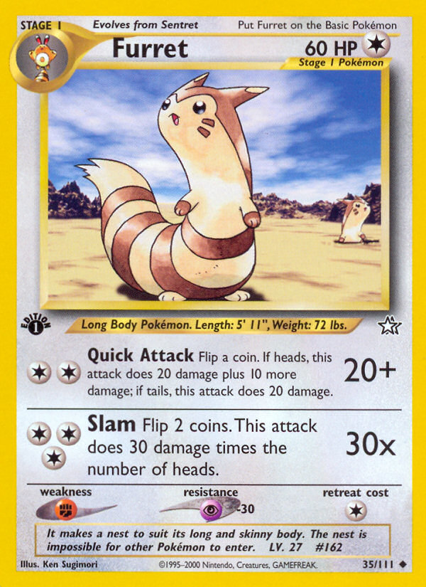 Furret (35/111) [Neo Genesis 1st Edition] | Golgari Games