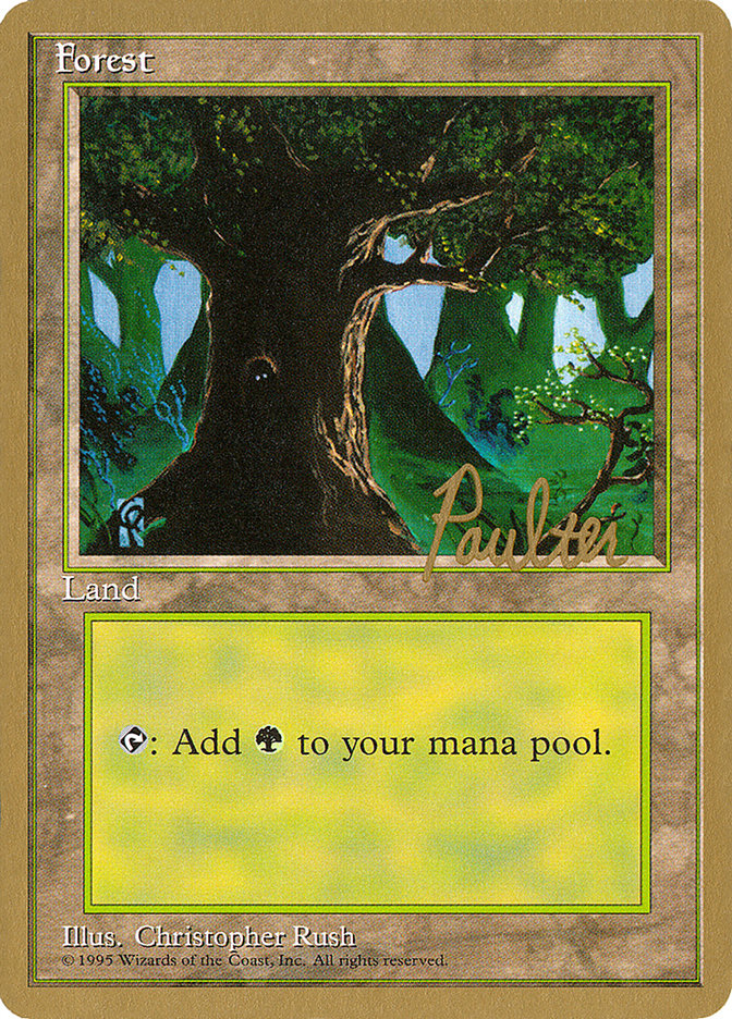 Forest (pp377) (Preston Poulter) [Pro Tour Collector Set] | Local Legends
