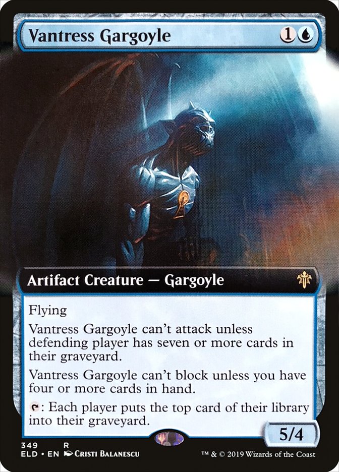 Vantress Gargoyle (Extended Art) [Throne of Eldraine] | Golgari Games