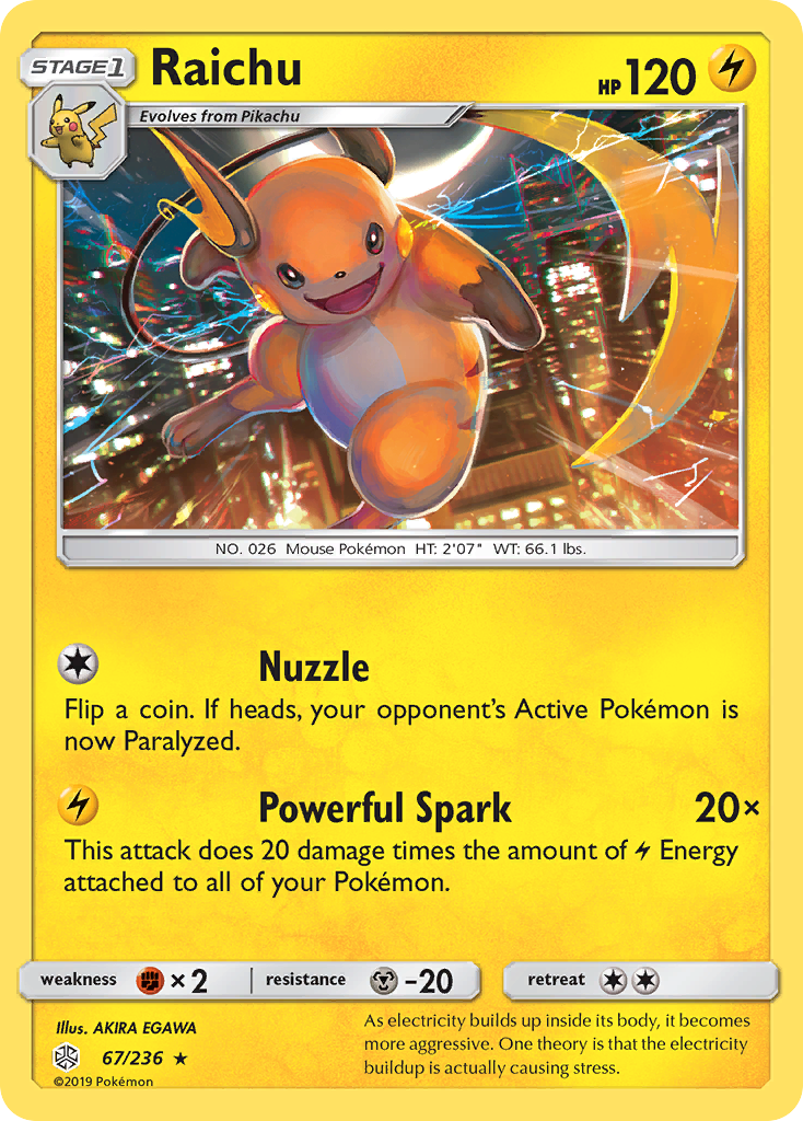 Raichu (67/236) [Sun & Moon: Cosmic Eclipse] | Local Legends