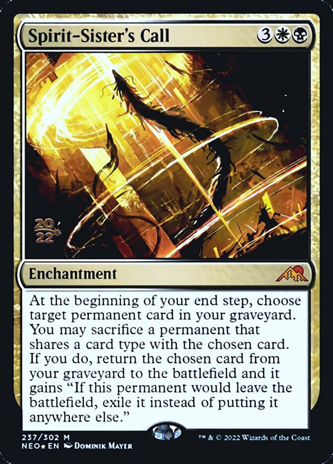 Spirit-Sister's Call [Kamigawa: Neon Dynasty Prerelease Promos] | Local Legends