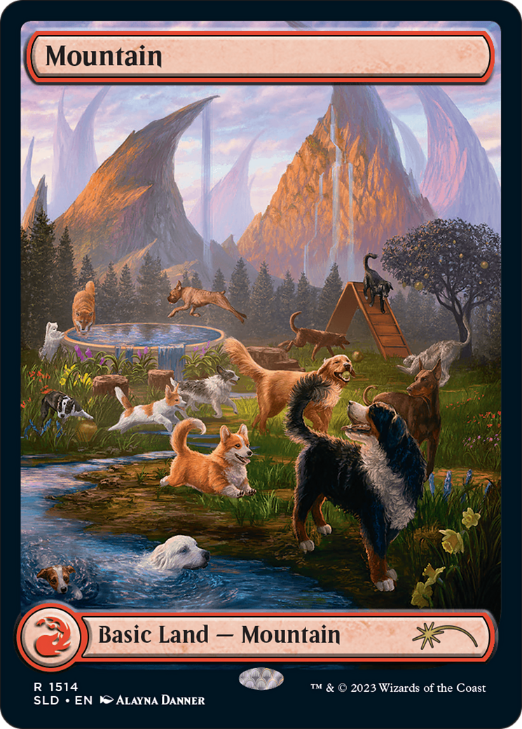 Mountain (1514) [Secret Lair Commander Deck: Raining Cats and Dogs] | Golgari Games